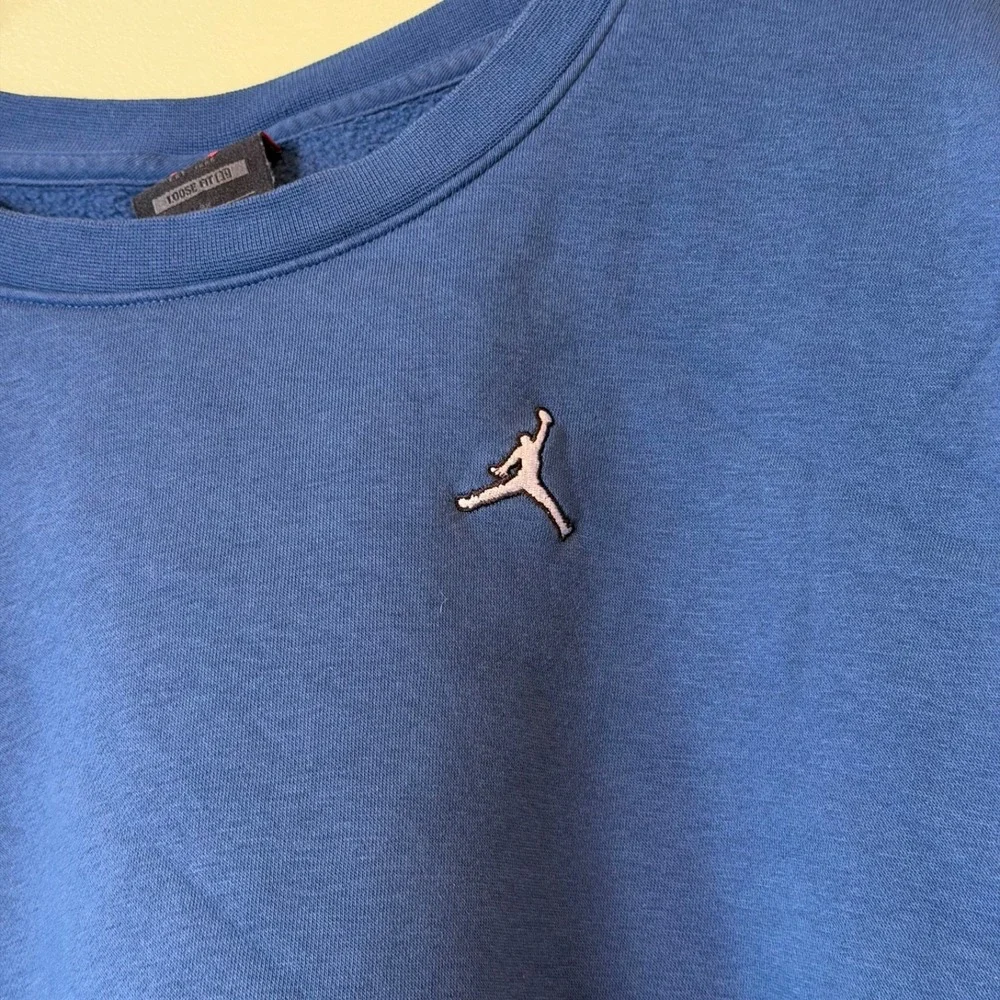 Jordan Sweatshirt Mens 3X Blue Jumpman Loose‎ Fit Crewneck Pullover Streetwear
